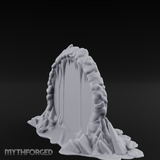 Stalactite-Hung Cave Portal Miniature for Dungeons and Dragons, Pathfinder or other TTRPGs