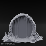 Stalactite-Hung Cave Portal Miniature for Dungeons and Dragons, Pathfinder or other TTRPGs