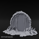 Stalactite-Hung Cave Portal Miniature for Dungeons and Dragons, Pathfinder or other TTRPGs