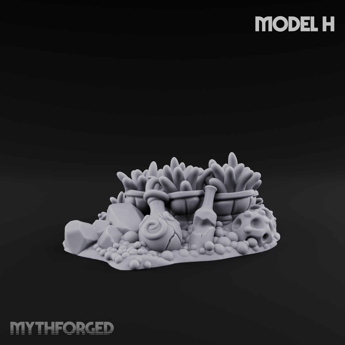 Sunken Ocean Floors H Miniature for Dungeons and Dragons, Pathfinder or other TTRPGs