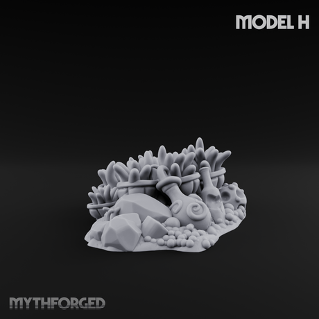 Sunken Ocean Floors H Miniature for Dungeons and Dragons, Pathfinder or other TTRPGs