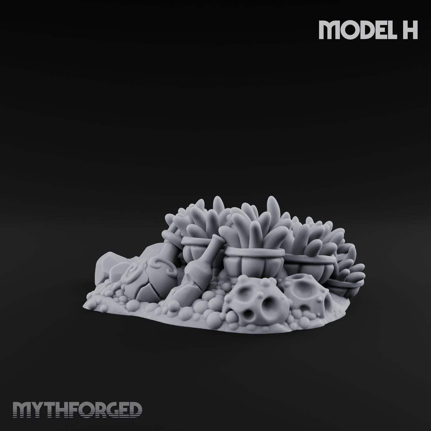 Sunken Ocean Floors H Miniature for Dungeons and Dragons, Pathfinder or other TTRPGs