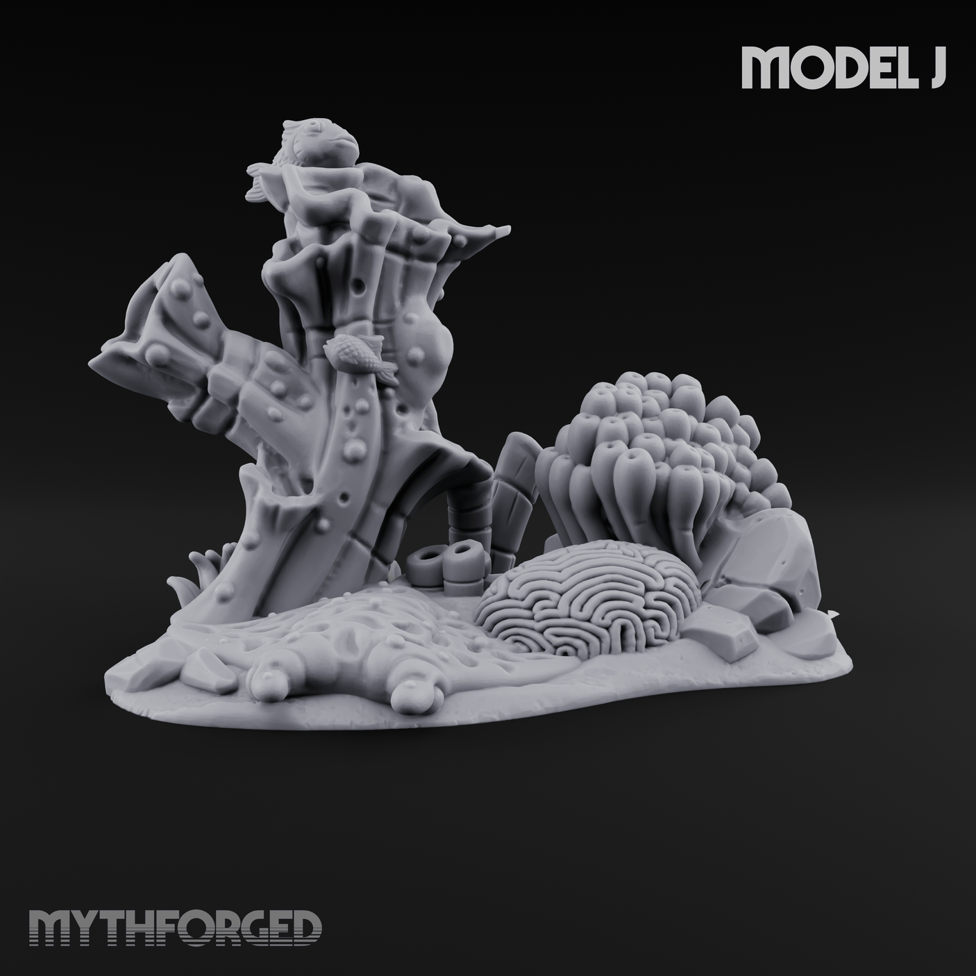 Sunken Ocean Floors J Miniature for Dungeons and Dragons, Pathfinder or other TTRPGs