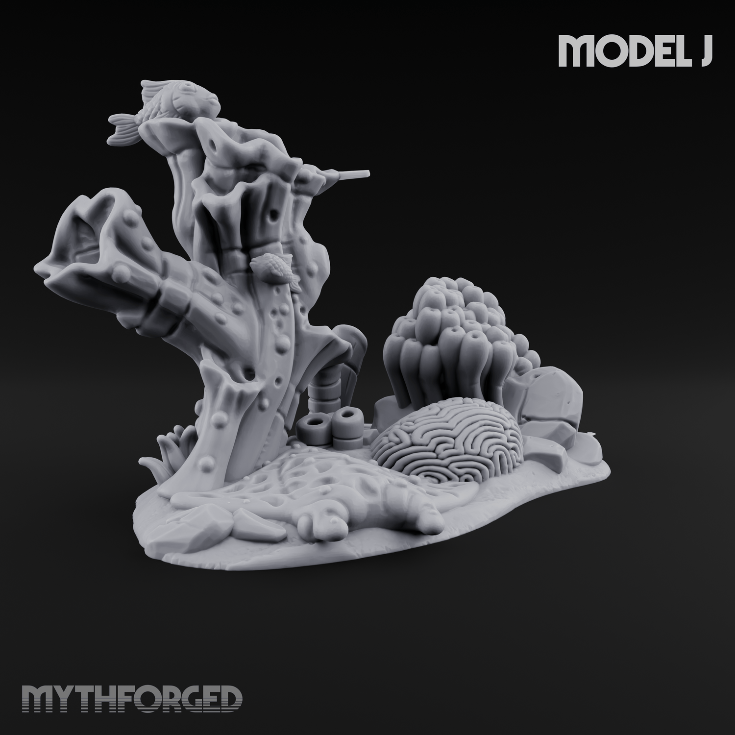 Sunken Ocean Floors J Miniature for Dungeons and Dragons, Pathfinder or other TTRPGs