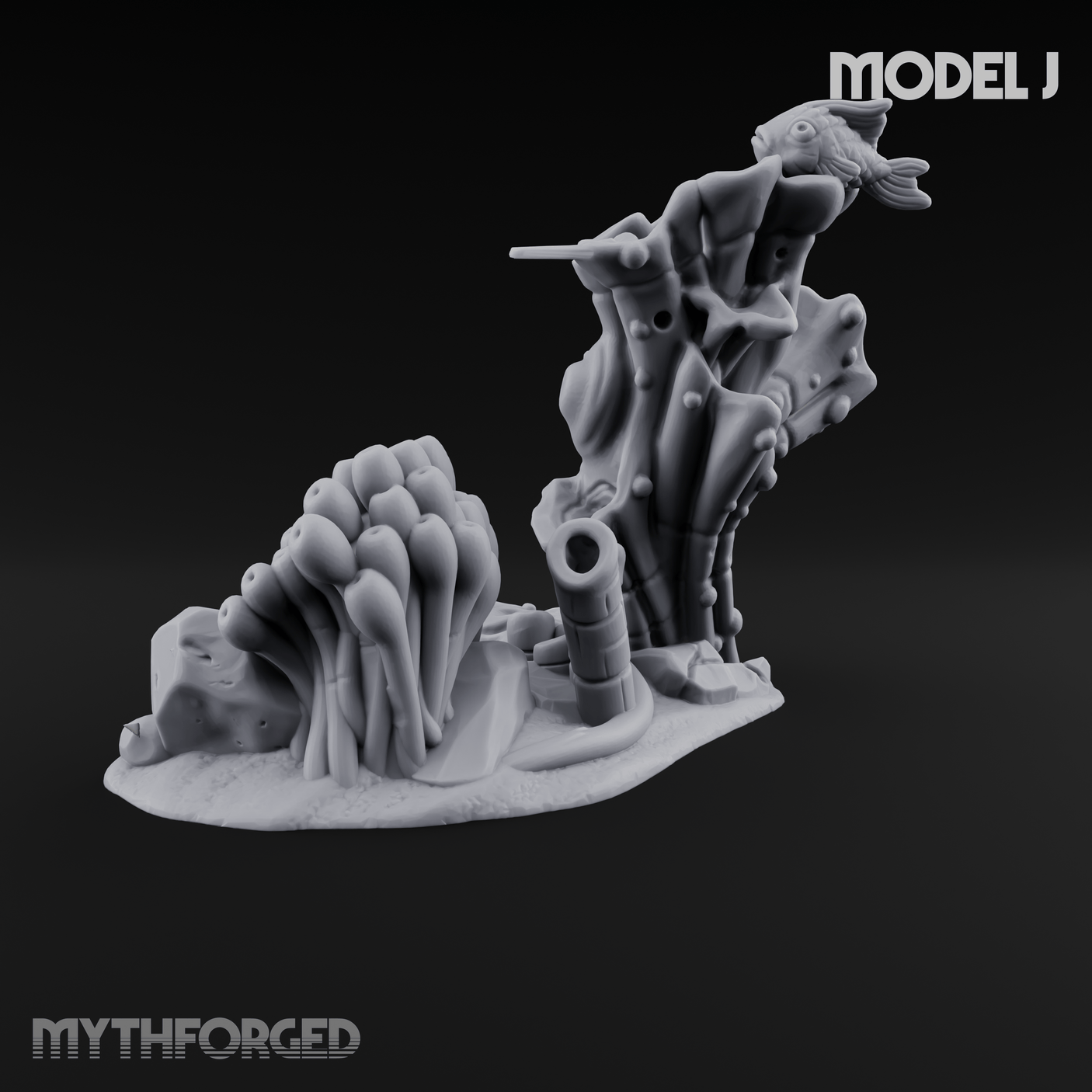 Sunken Ocean Floors J Miniature for Dungeons and Dragons, Pathfinder or other TTRPGs