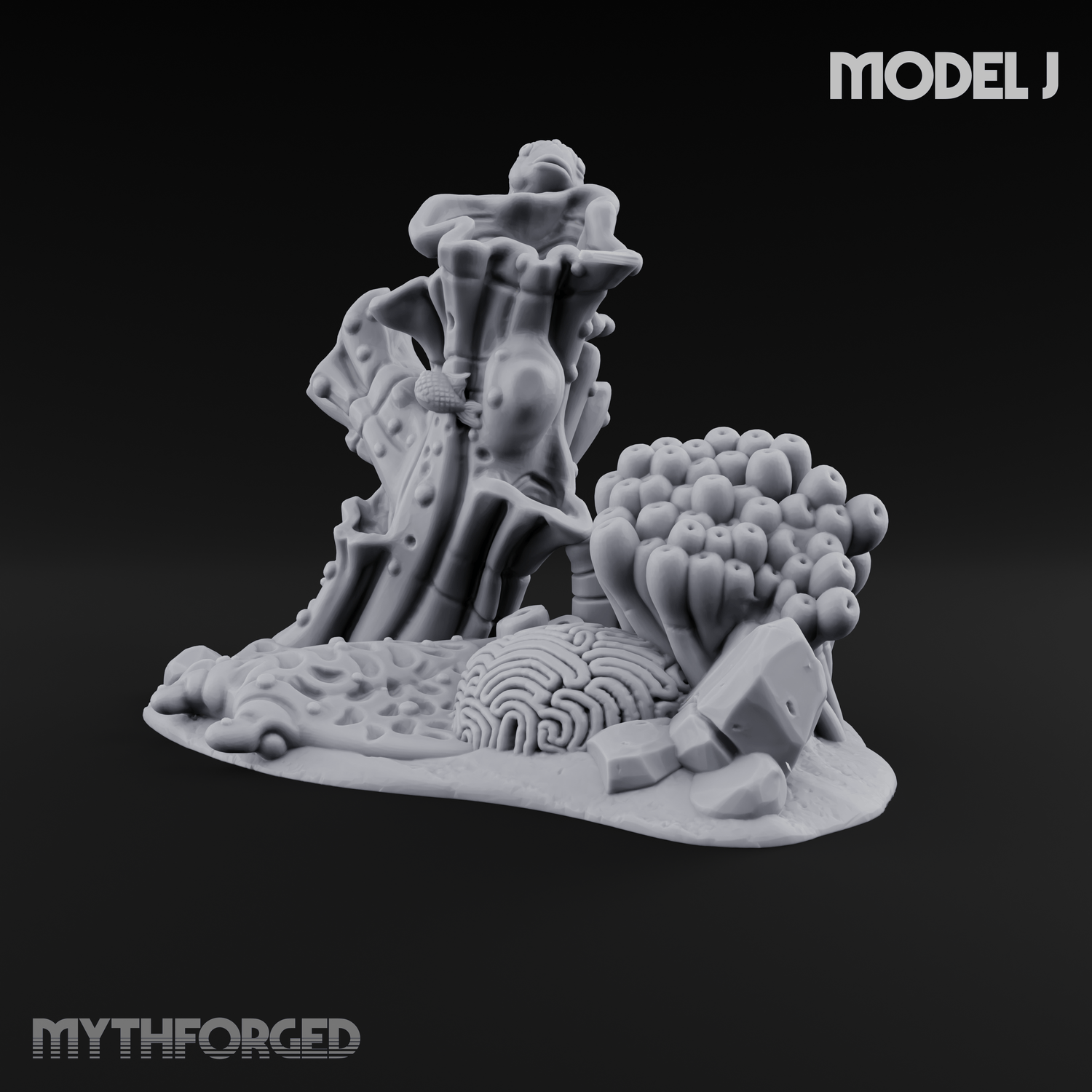 Sunken Ocean Floors J Miniature for Dungeons and Dragons, Pathfinder or other TTRPGs