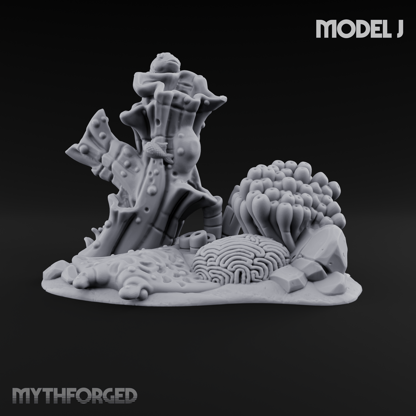 Sunken Ocean Floors J Miniature for Dungeons and Dragons, Pathfinder or other TTRPGs
