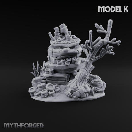 Sunken Ocean Floors K Miniature for Dungeons and Dragons, Pathfinder or other TTRPGs