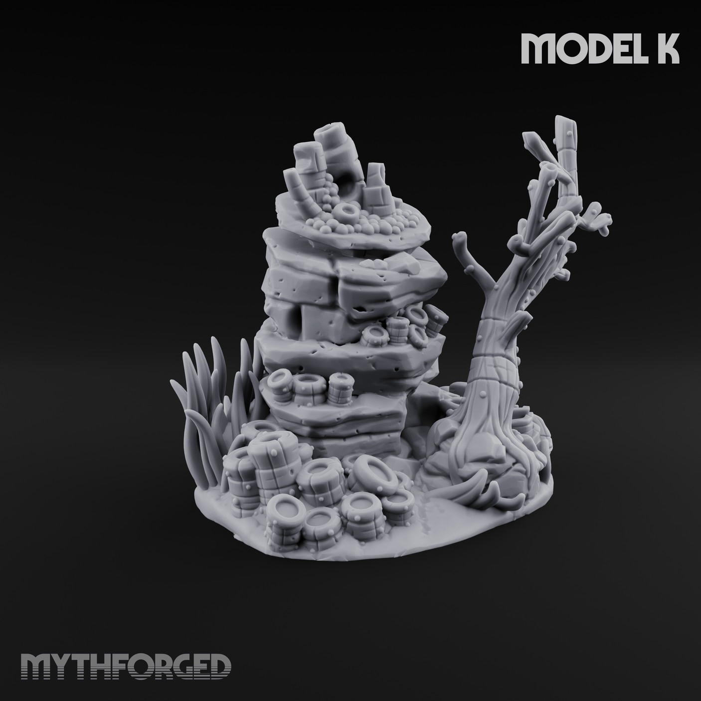 Sunken Ocean Floors K Miniature for Dungeons and Dragons, Pathfinder or other TTRPGs