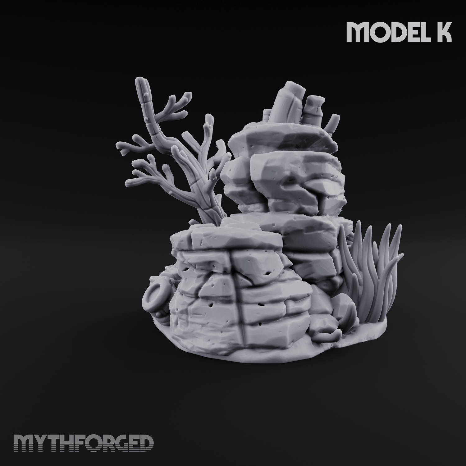 Sunken Ocean Floors K Miniature for Dungeons and Dragons, Pathfinder or other TTRPGs