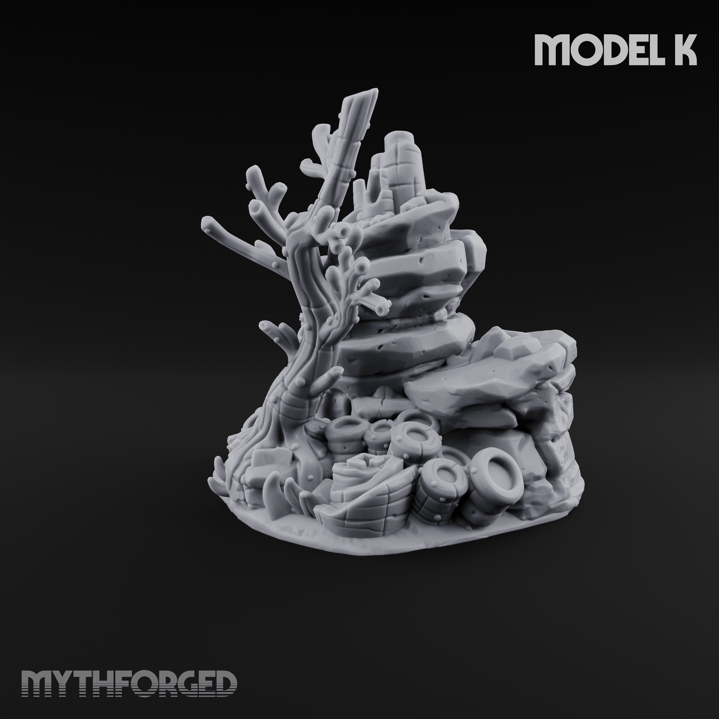 Sunken Ocean Floors K Miniature for Dungeons and Dragons, Pathfinder or other TTRPGs