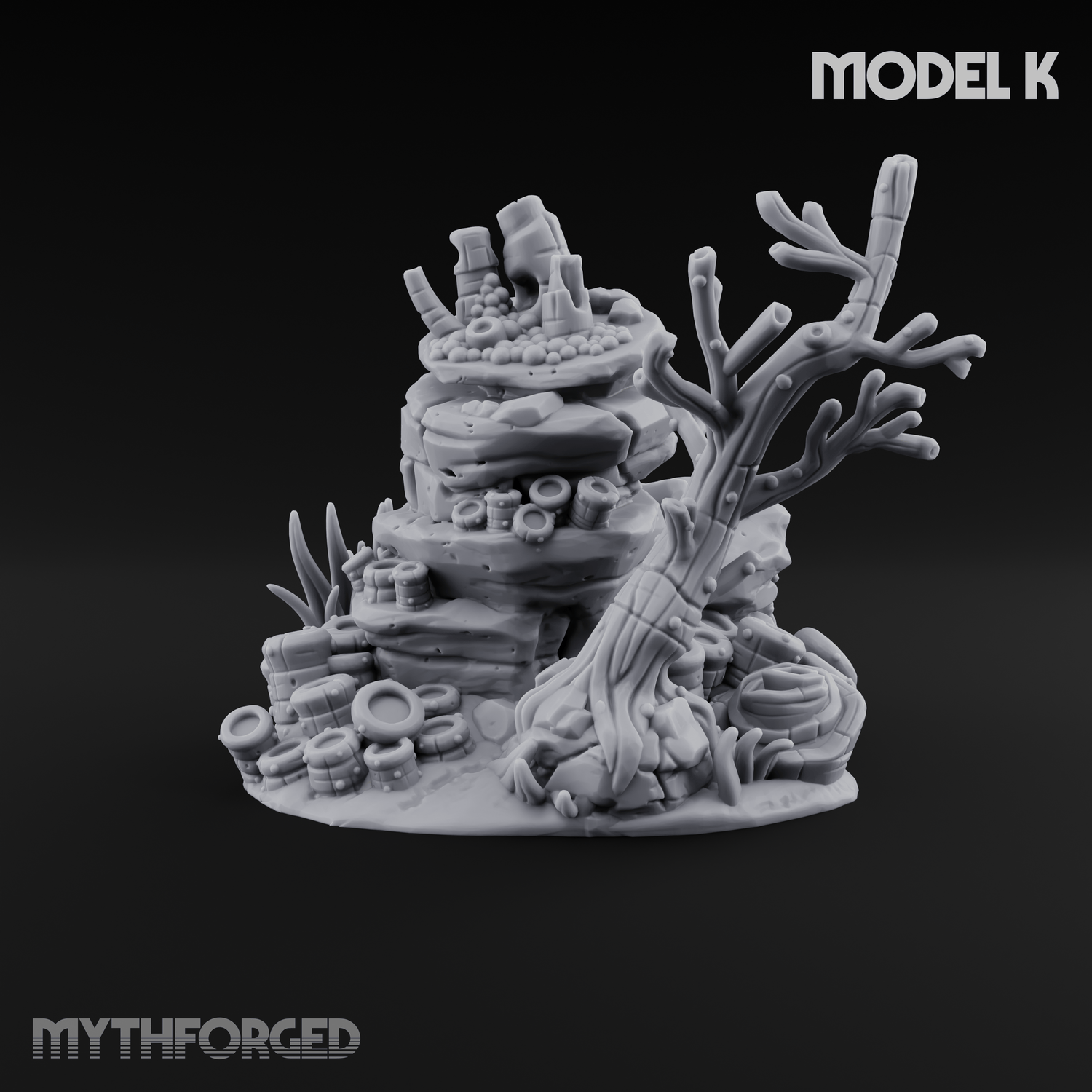 Sunken Ocean Floors K Miniature for Dungeons and Dragons, Pathfinder or other TTRPGs