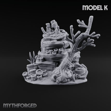 Sunken Ocean Floors K Miniature for Dungeons and Dragons, Pathfinder or other TTRPGs