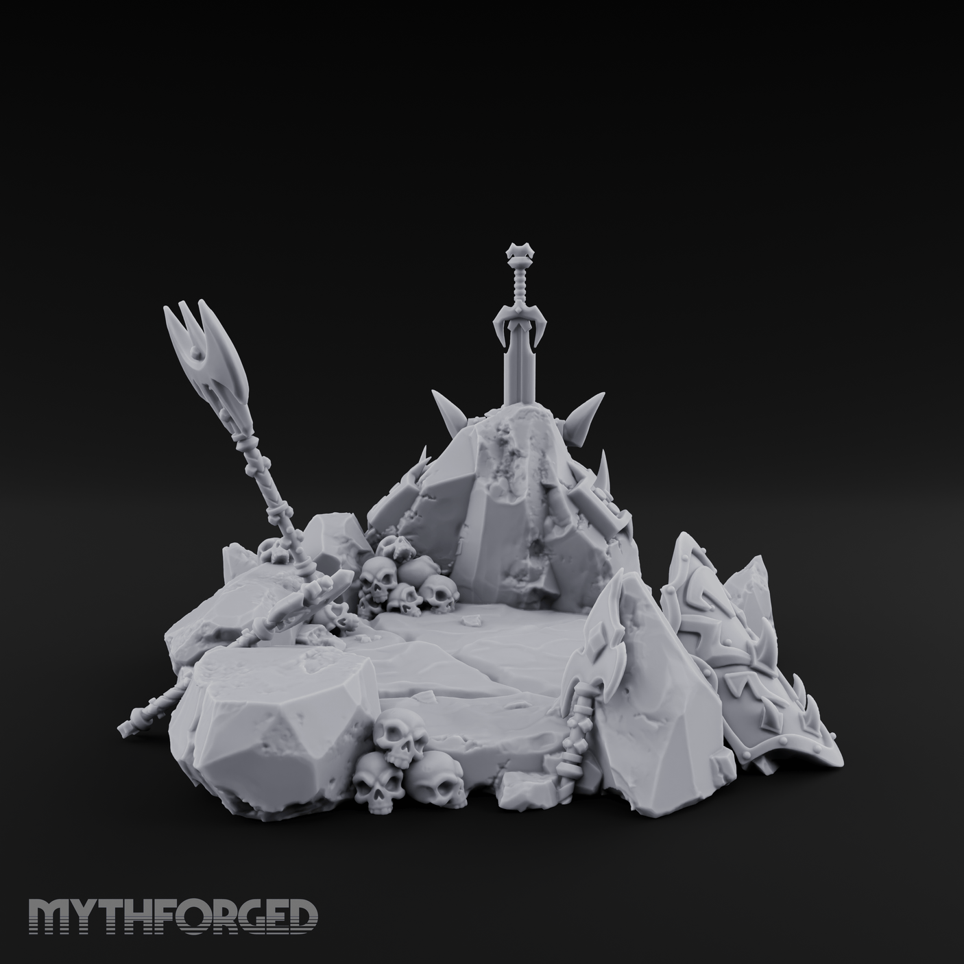 Cursed Battlefield Altar Miniature for Dungeons and Dragons, Pathfinder or other TTRPGs