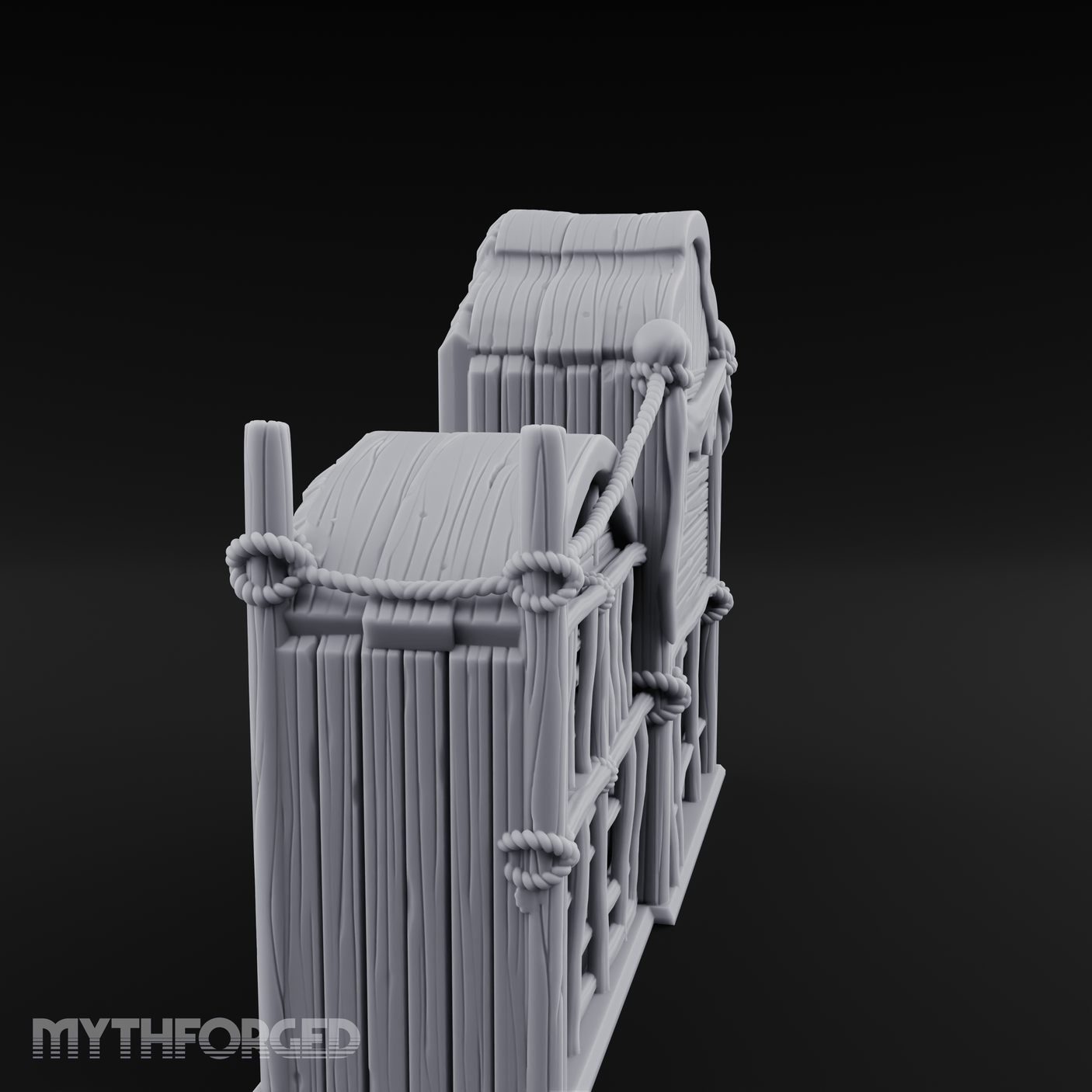 Rope-Bound Animal Cages Miniature for Dungeons and Dragons, Pathfinder or other TTRPGs