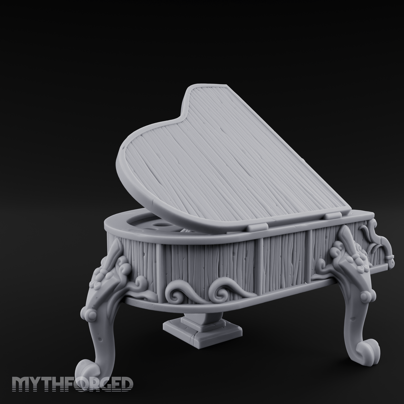Lid-Open Grand Piano Miniature for Dungeons and Dragons, Pathfinder or other TTRPGs