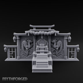 Twin-Dragon Shogun's Shrine Miniature for Dungeons and Dragons, Pathfinder or other TTRPGs