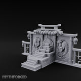 Twin-Dragon Shogun's Shrine Miniature for Dungeons and Dragons, Pathfinder or other TTRPGs