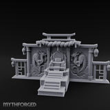 Twin-Dragon Shogun's Shrine Miniature for Dungeons and Dragons, Pathfinder or other TTRPGs