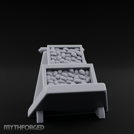 Produce-Laden Market Produce Stall Miniature for Dungeons and Dragons, Pathfinder or other TTRPGs
