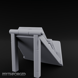 Produce-Laden Market Produce Stall Miniature for Dungeons and Dragons, Pathfinder or other TTRPGs