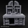 Well-Stocked Apothecary Potion Cabinet Miniature for Dungeons and Dragons, Pathfinder or other TTRPGs