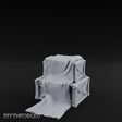 Draped Stacked Wooden Crates Miniature for Dungeons and Dragons, Pathfinder or other TTRPGs