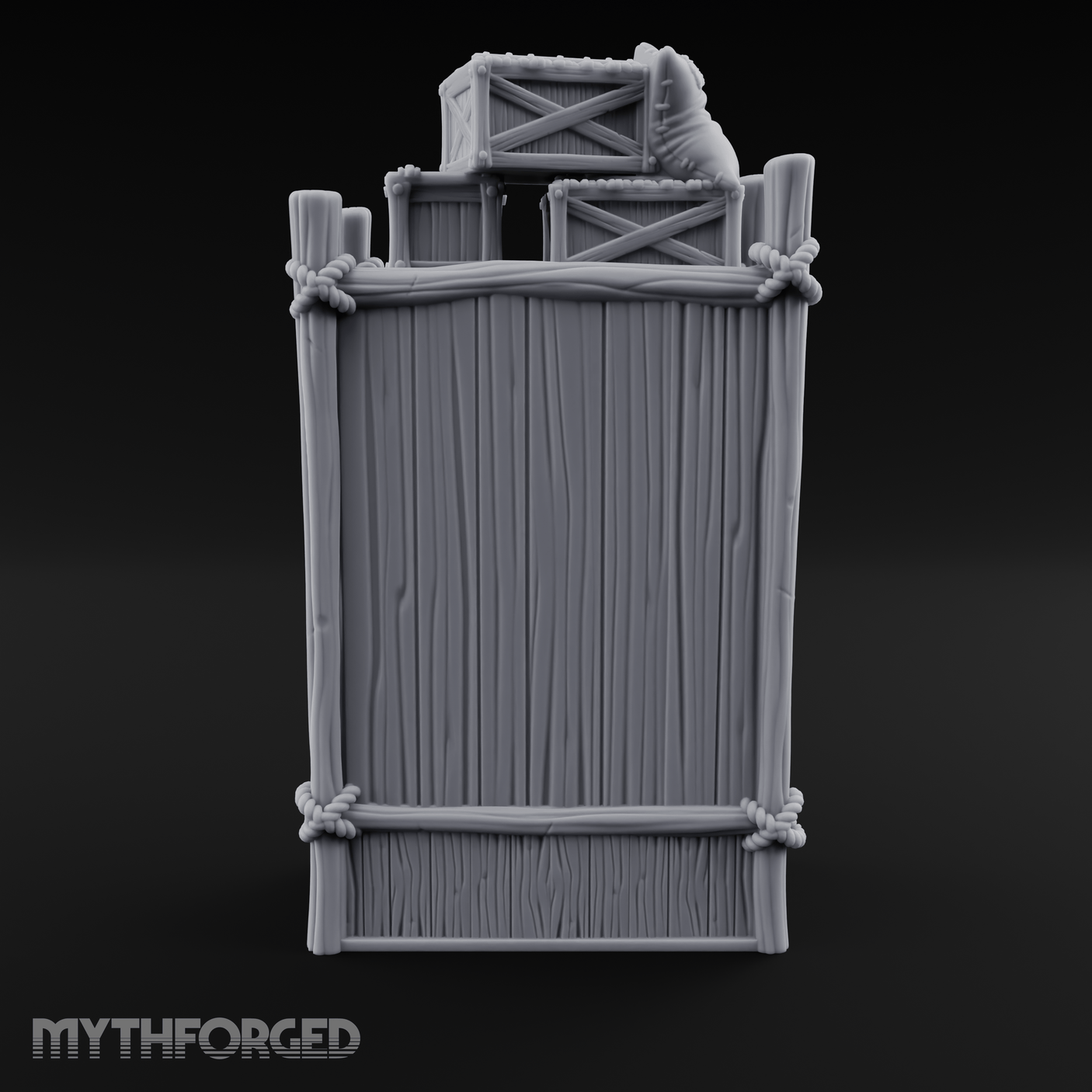 Draped Stacked Cargo Crates Miniature for Dungeons and Dragons, Pathfinder or other TTRPGs