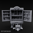 Well-Stocked, Bursting Apothecary Potion Cabinet Miniature for Dungeons and Dragons, Pathfinder or other TTRPGs