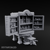 Well-Stocked, Bursting Apothecary Potion Cabinet Miniature for Dungeons and Dragons, Pathfinder or other TTRPGs