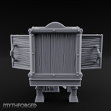 Well-Stocked, Bursting Apothecary Potion Cabinet Miniature for Dungeons and Dragons, Pathfinder or other TTRPGs
