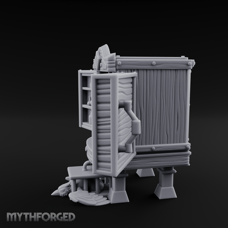 Well-Stocked, Bursting Apothecary Potion Cabinet Miniature for Dungeons and Dragons, Pathfinder or other TTRPGs