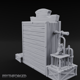 Well-Stocked Apothecary Shelf And Cages Miniature for Dungeons and Dragons, Pathfinder or other TTRPGs