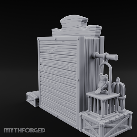 Well-Stocked Apothecary Shelf And Cages Miniature for Dungeons and Dragons, Pathfinder or other TTRPGs