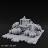 Harvest-Ready Pumpkin Market Display Miniature for Dungeons and Dragons, Pathfinder or other TTRPGs