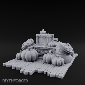 Harvest-Ready Pumpkin Market Display Miniature for Dungeons and Dragons, Pathfinder or other TTRPGs