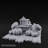 Harvest-Ready Pumpkin Market Display Miniature for Dungeons and Dragons, Pathfinder or other TTRPGs