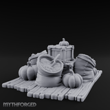 Harvest-Ready Pumpkin Market Display Miniature for Dungeons and Dragons, Pathfinder or other TTRPGs
