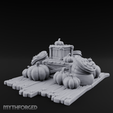 Harvest-Ready Pumpkin Market Display Miniature for Dungeons and Dragons, Pathfinder or other TTRPGs
