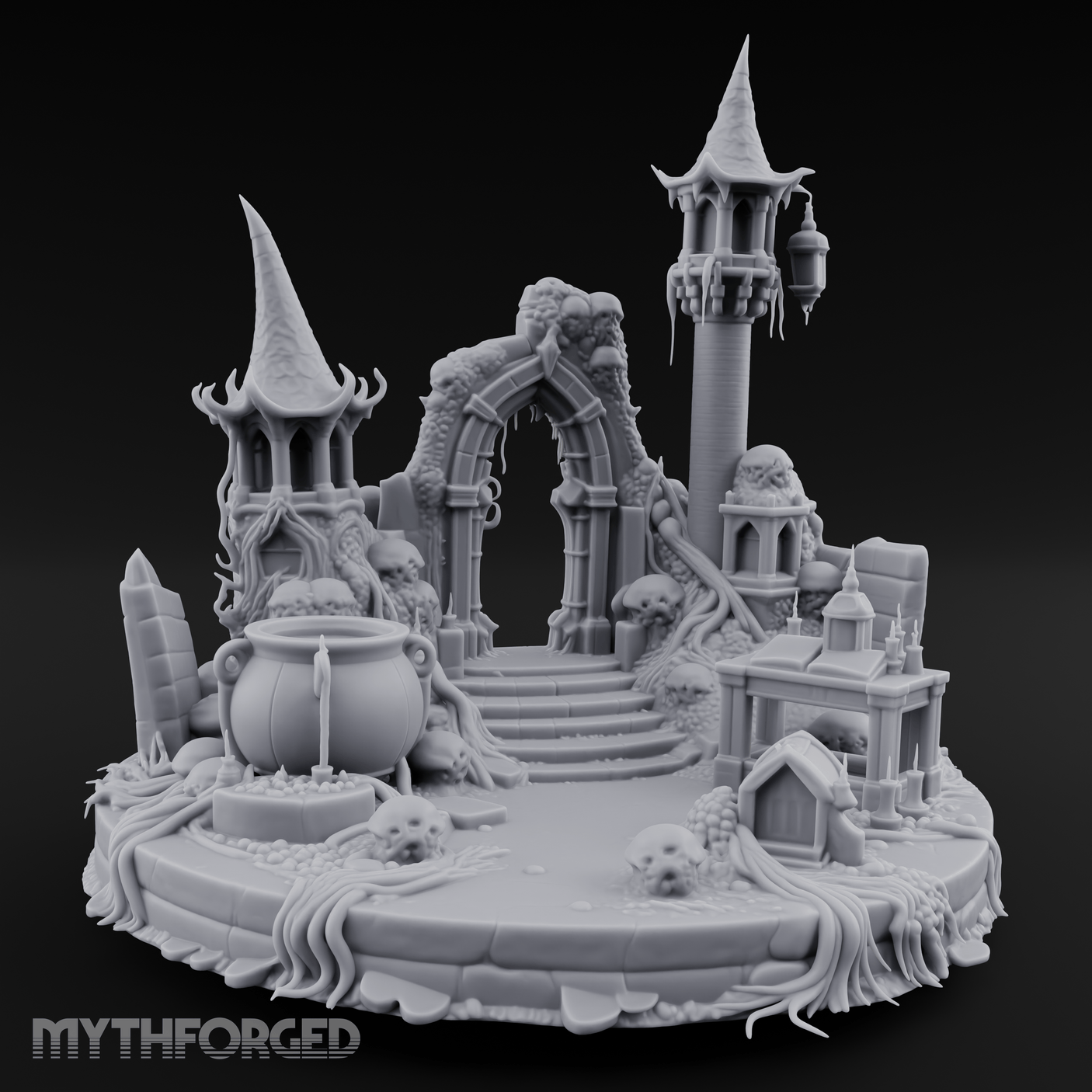 Eldritch Spires Rising Ruin Miniature for Dungeons and Dragons, Pathfinder or other TTRPGs
