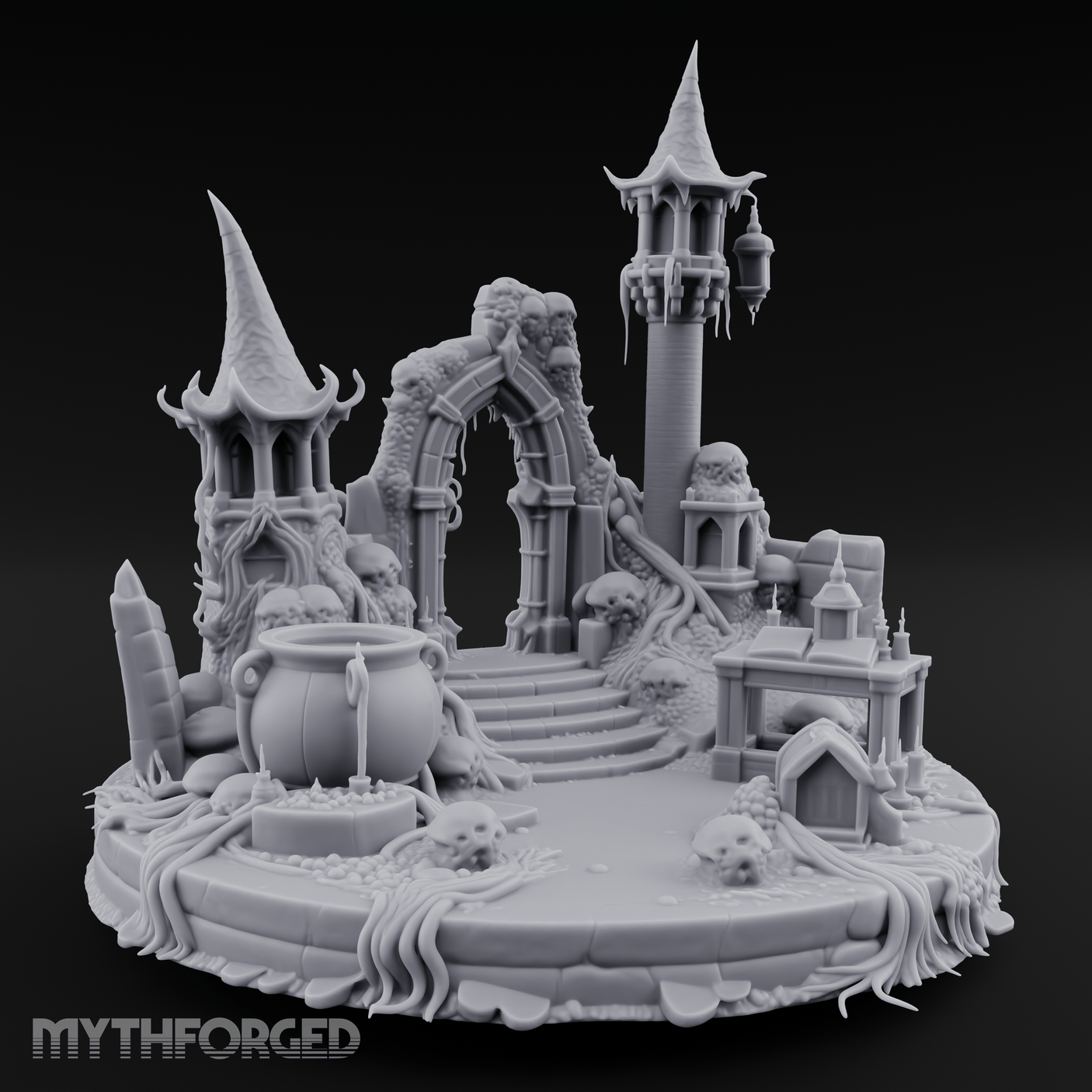 Eldritch Spires Rising Ruin Miniature for Dungeons and Dragons, Pathfinder or other TTRPGs