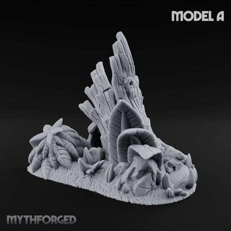 Sunbaked Desert Foliage A Miniature for Dungeons and Dragons, Pathfinder or other TTRPGs