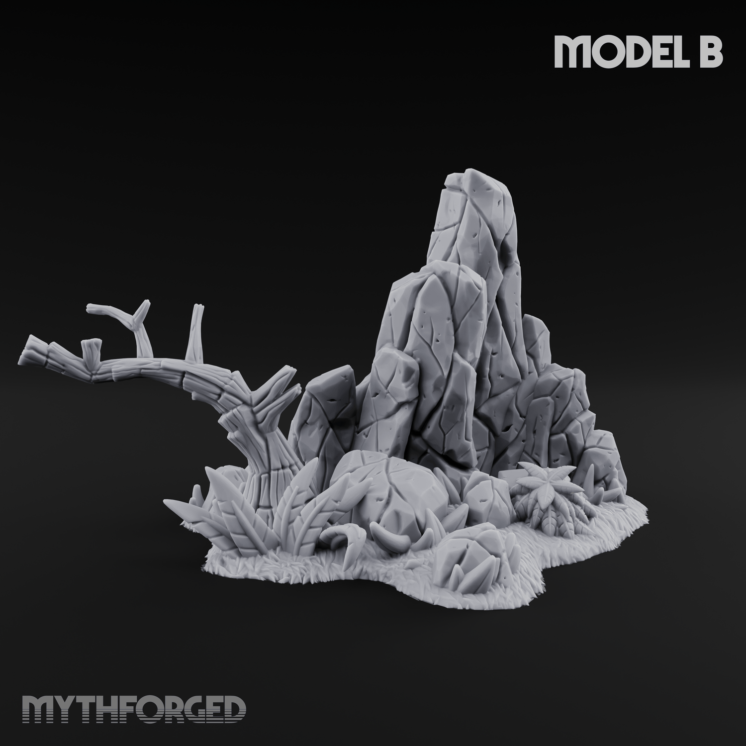 Sunbaked Desert Foliage Miniature for Dungeons and Dragons, Pathfinder or other TTRPGs