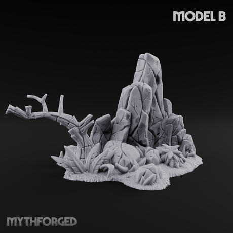 Sunbaked Desert Foliage Miniature for Dungeons and Dragons, Pathfinder or other TTRPGs