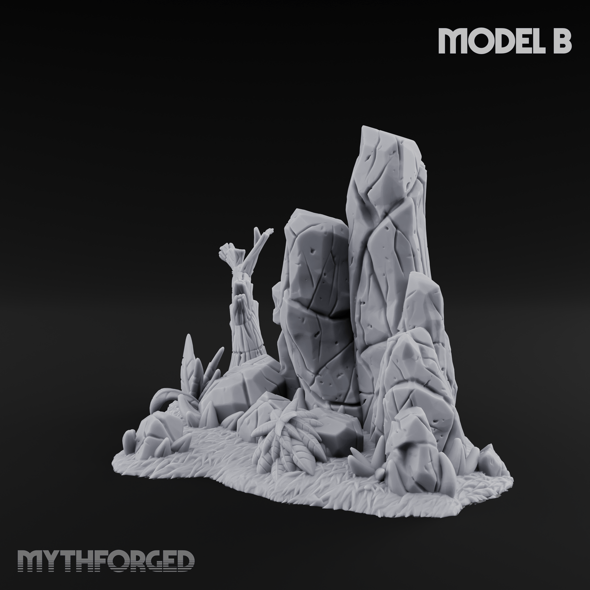 Sunbaked Desert Foliage B Miniature for Dungeons and Dragons, Pathfinder or other TTRPGs