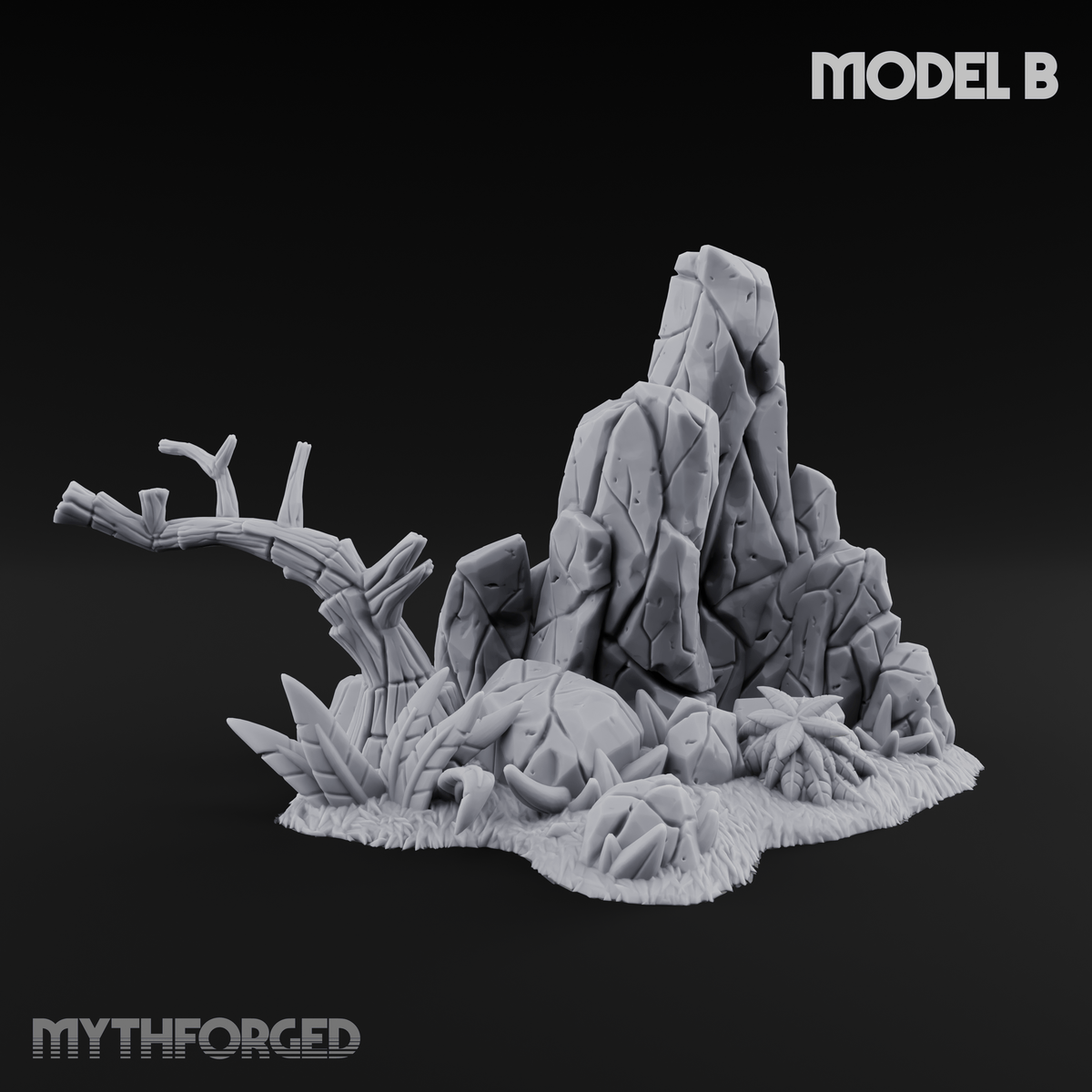 Sunbaked Desert Foliage B Miniature for Dungeons and Dragons, Pathfinder or other TTRPGs