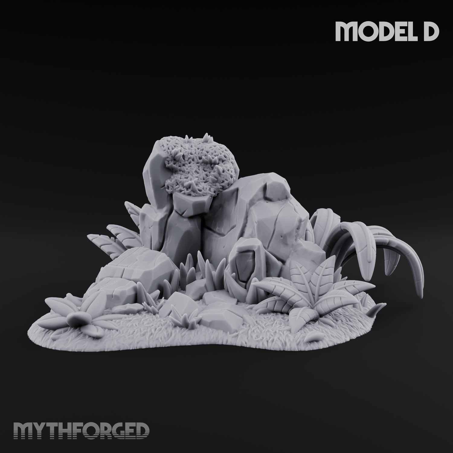 Sunbaked Desert Foliage Miniature for Dungeons and Dragons, Pathfinder or other TTRPGs