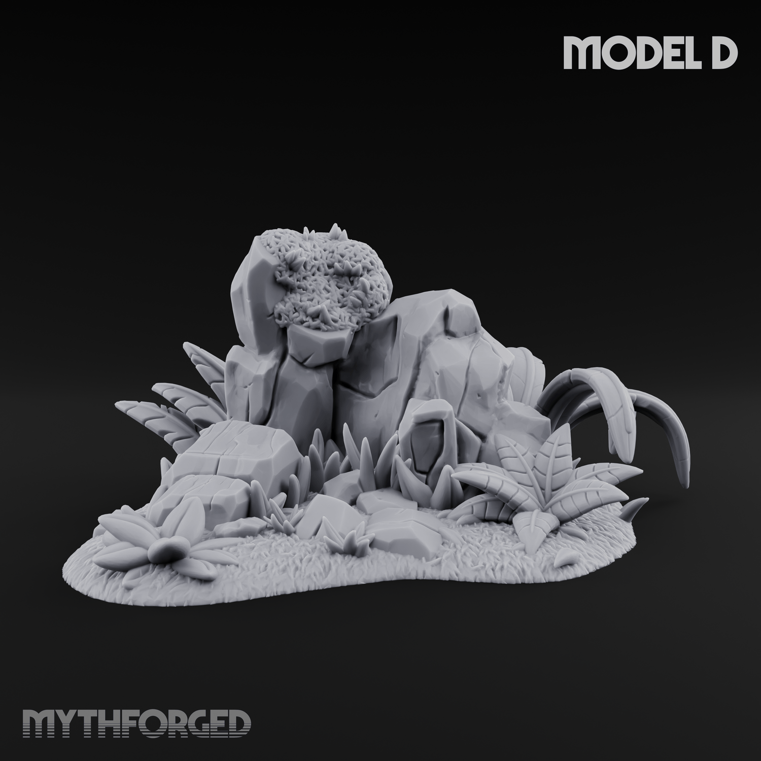 Sunbaked Desert Foliage Miniature for Dungeons and Dragons, Pathfinder or other TTRPGs