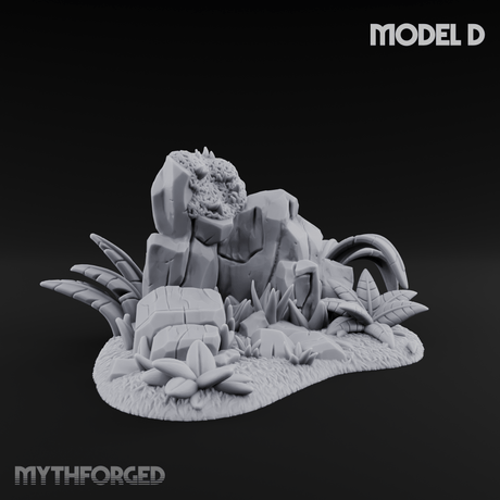 Sunbaked Desert Foliage Miniature for Dungeons and Dragons, Pathfinder or other TTRPGs