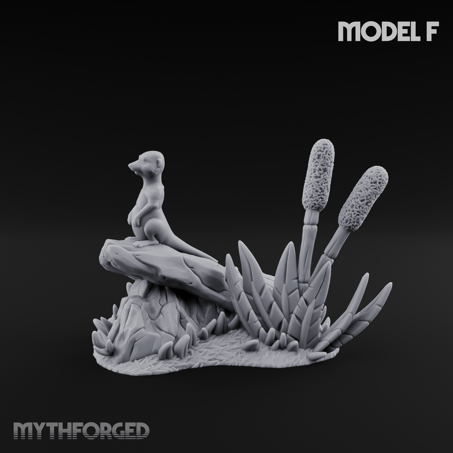 Sunbaked Desert Foliage Miniature for Dungeons and Dragons, Pathfinder or other TTRPGs
